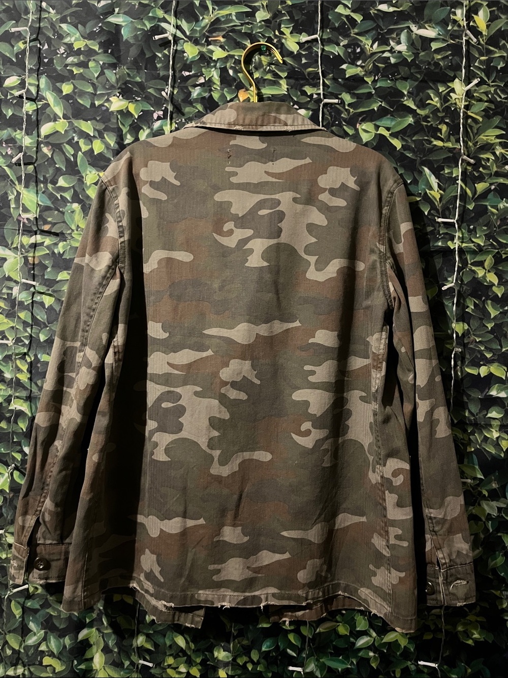 CoffeeShop Camo Field Shacket Jacket - Olive Green - Picture 9 of 9